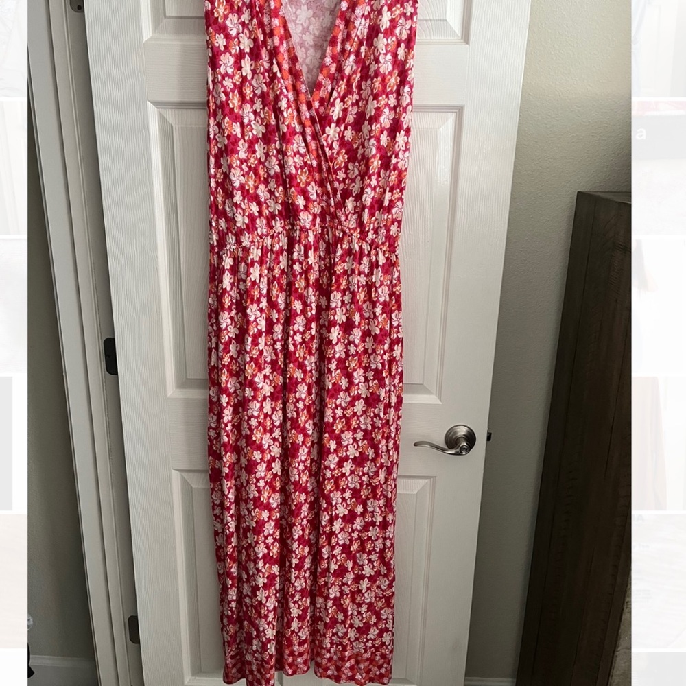 Woman’s Floral Pink Maxi Dress size 4X